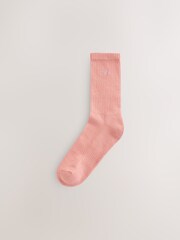 self. Choc/Neutral/Pink Cushion Sole Lounge Ankle Socks 3 Pack - Image 5 of 7
