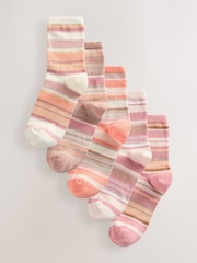 Neutral Stripe Ankle Socks 5 Pack - Image 1 of 8