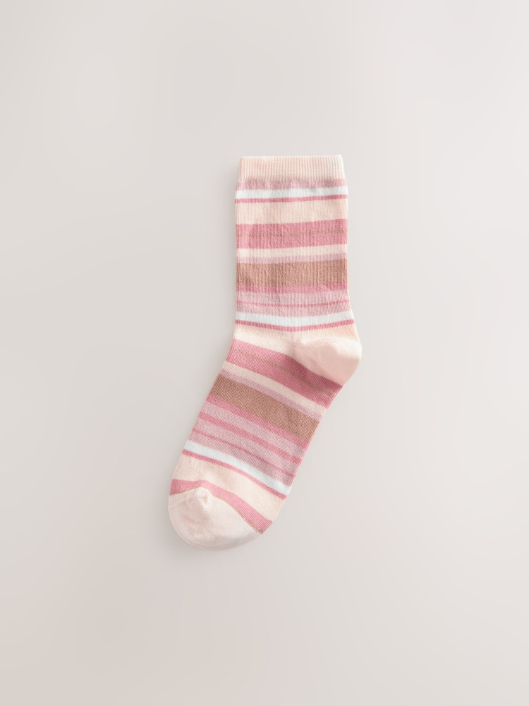 Neutral Stripe Ankle Socks 5 Pack - Image 2 of 8