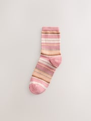 Neutral Stripe Ankle Socks 5 Pack - Image 3 of 8