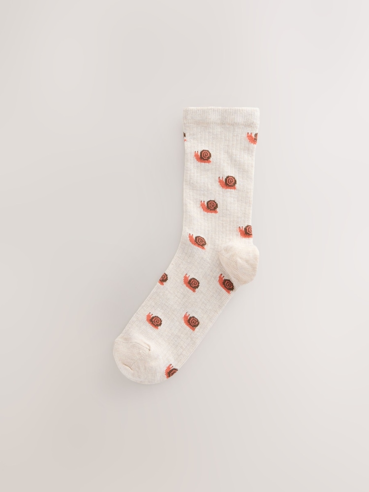 Autumn Animals Ditsy Ankle Socks 4 Pack - Image 2 of 7