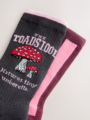 Toadstool Stripe Ankle Socks 2 Pack - Image 4 of 5
