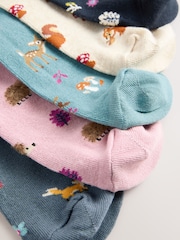 Autumn Animal Ankle Socks 5 Pack - Image 8 of 8