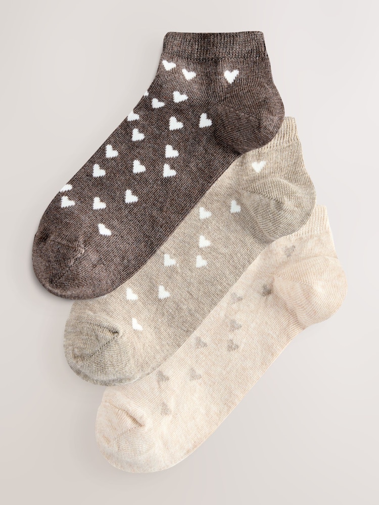 Neutral Heart Trainer Socks 3 Pack - Image 1 of 6