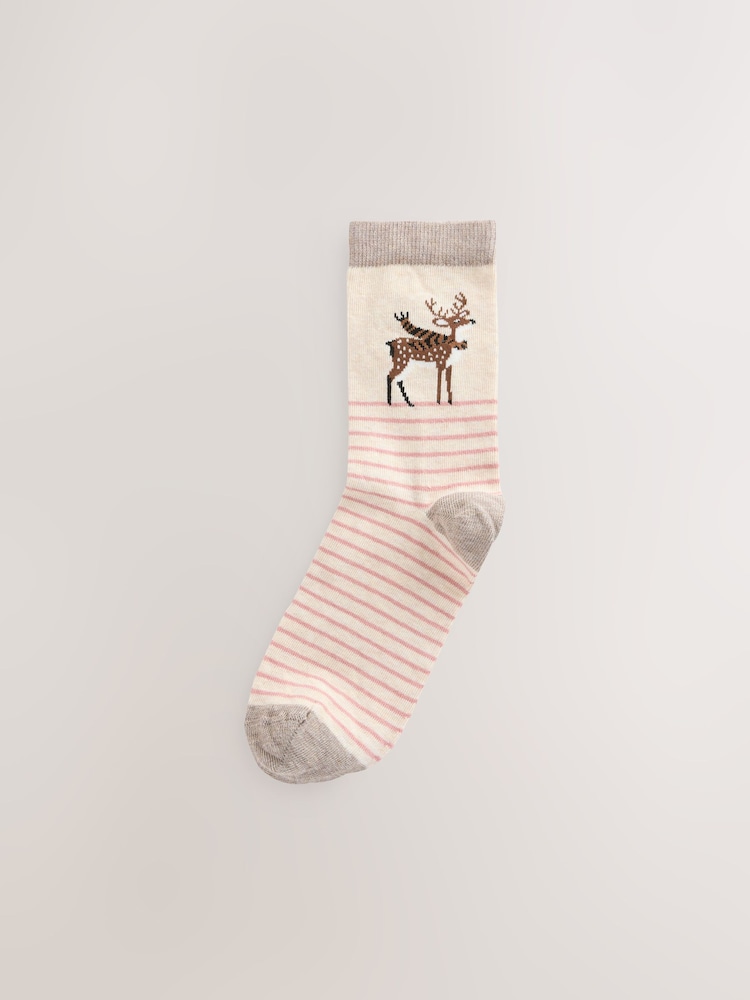 Autumn Animal Character - Pacote 4 de meias de tornozelo - Imagem 2 de 7