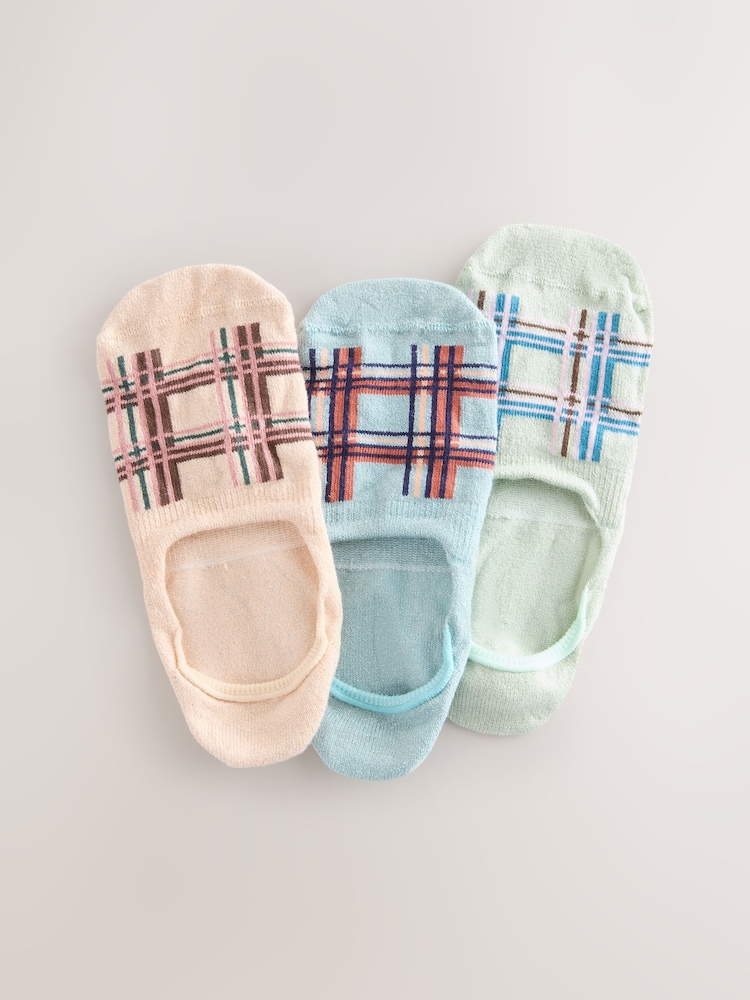 Sparkle Pastel Check - حزمة من 3 جوارب غير ظاهرة - صورة 1 من 3
