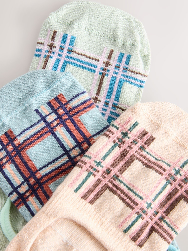 Sparkle Pastel Check - حزمة من 3 جوارب غير ظاهرة - صورة 2 من 3