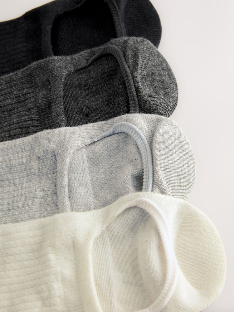 Black/White Invisible Socks 4 Pack - Image 7 of 7