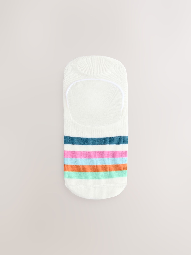 Bright Stripe Invisible Socks 4 Pack - Image 2 of 7