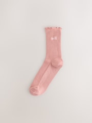 Pink/cream/grey - Pacote de meias bordadas com debrum de alface 3 - Imagem 4 de 6