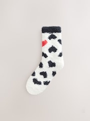 Black/White Red Hearts - Pack de 4 pares de calcetines tobilleros abrigados - Imagen 5 de 7