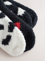 Black/White Red Hearts - Pack de 4 pares de calcetines tobilleros abrigados - Imagen 6 de 7