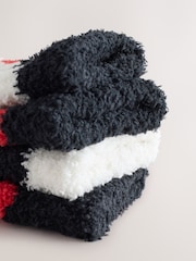 Black/White Red Hearts - Pack de 4 pares de calcetines tobilleros abrigados - Imagen 7 de 7