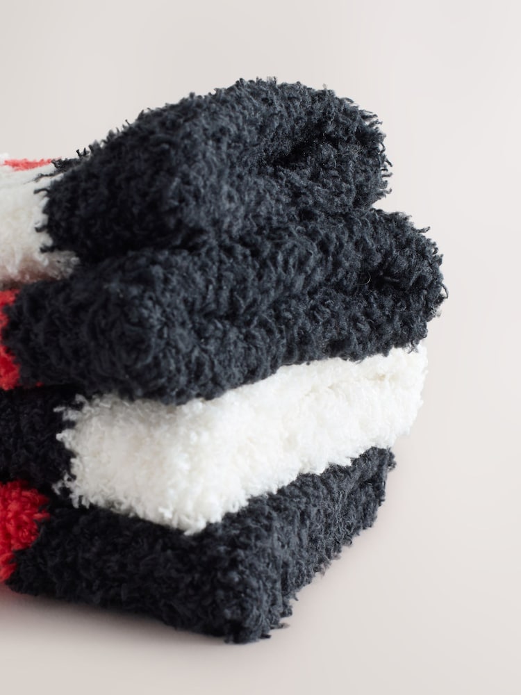 Black/White Red Hearts - Pack de 4 pares de calcetines tobilleros abrigados - Imagen 7 de 7