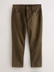 Tan Brown Slim Fit 5 Pocket Soft Touch Trousers - Image 7 of 10