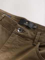 Tan Brown Slim Fit 5 Pocket Soft Touch Trousers - Image 9 of 10
