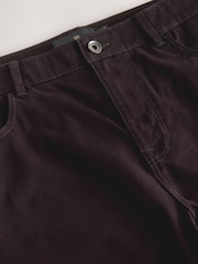 Dark Burgundy Slim Fit 5 Pocket Soft Touch Trousers - Image 2 of 5