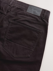 Dark Burgundy Slim Fit 5 Pocket Soft Touch Trousers - Image 4 of 5