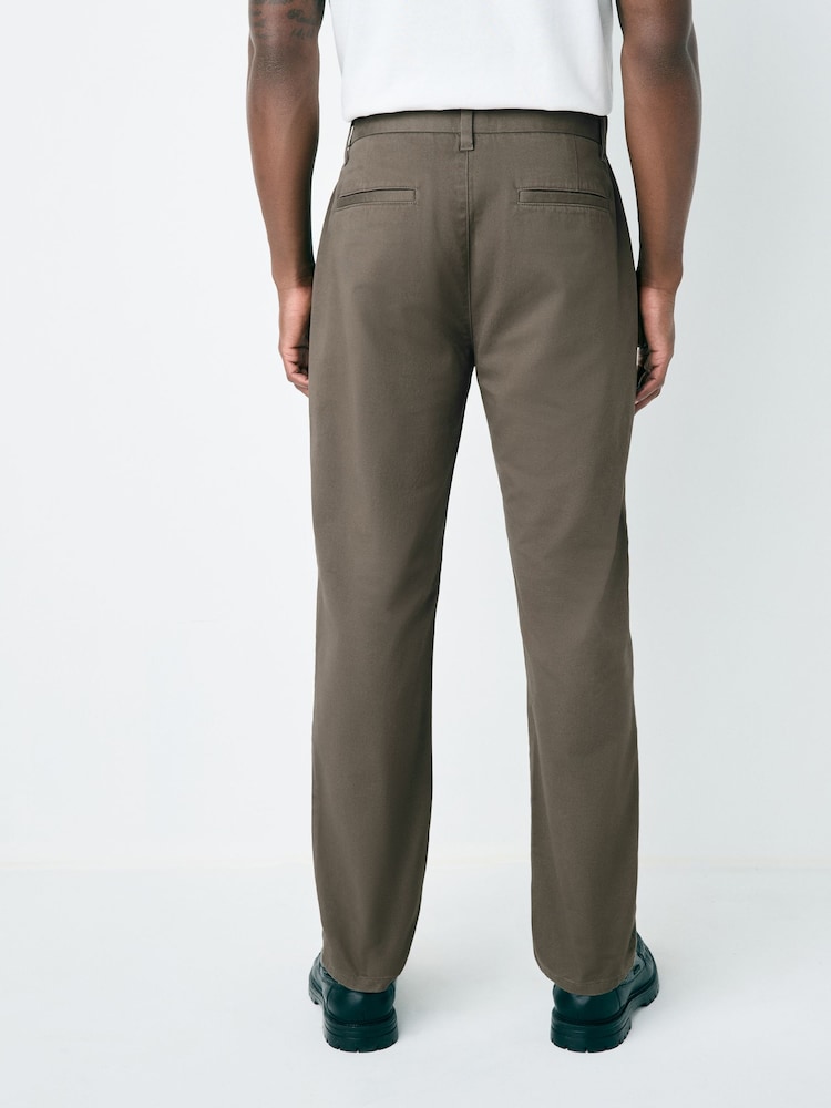 Light Brown Slim Fit Stretch Chinos Trousers - Image 2 of 10 Light Brown Slim Fit Stretch Chinos Trousers - Image 2 of 10