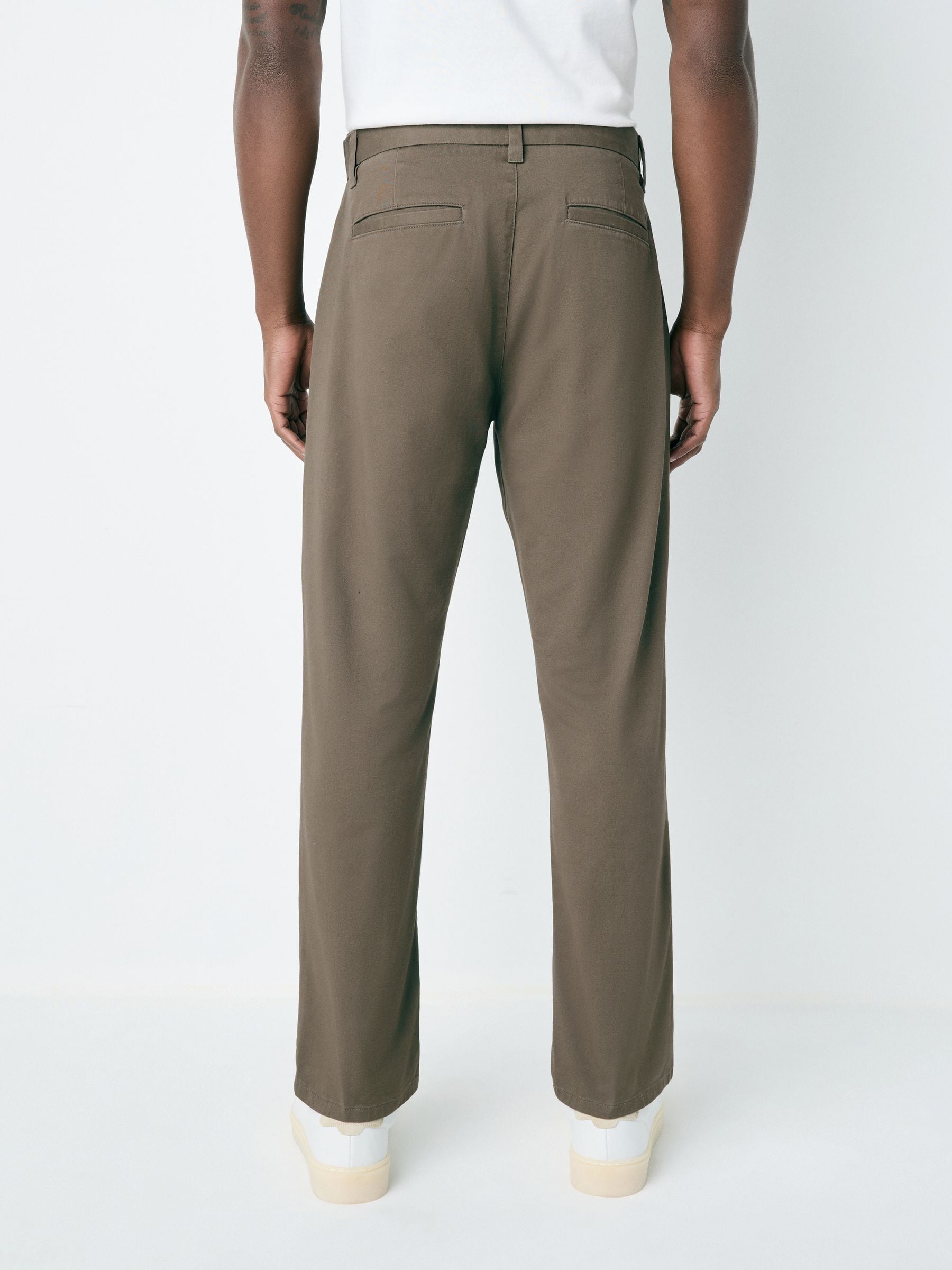Buy Light Brown Straight Fit Stretch Chinos Trousers from Next USA