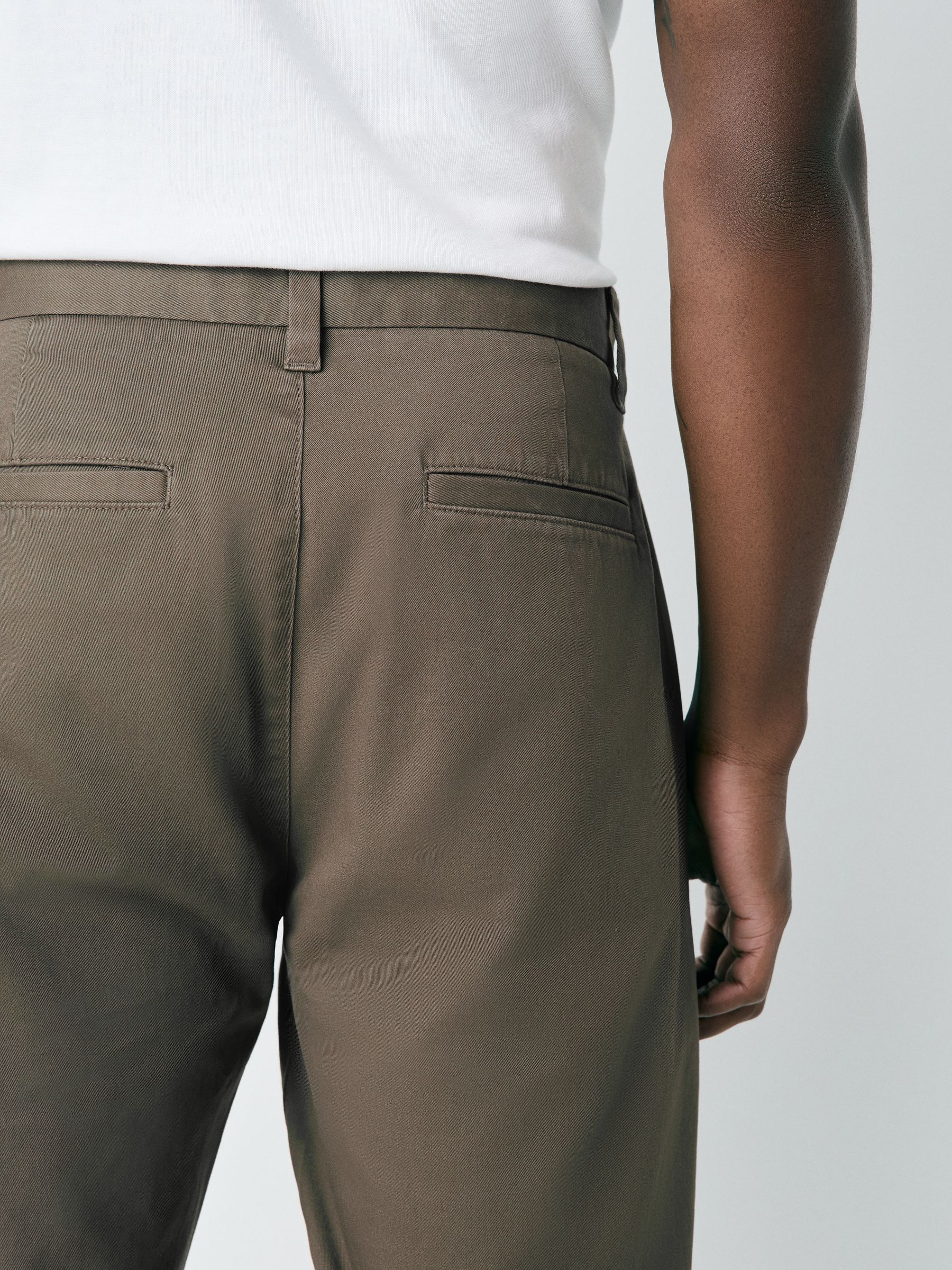 Buy Light Brown Straight Fit Stretch Chinos Trousers from Next USA