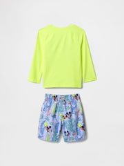 Gap Yellow Mickey Mouse Disney Rash Guard Swim Two Piece (6mths-5yrs) - Image 2 of 2