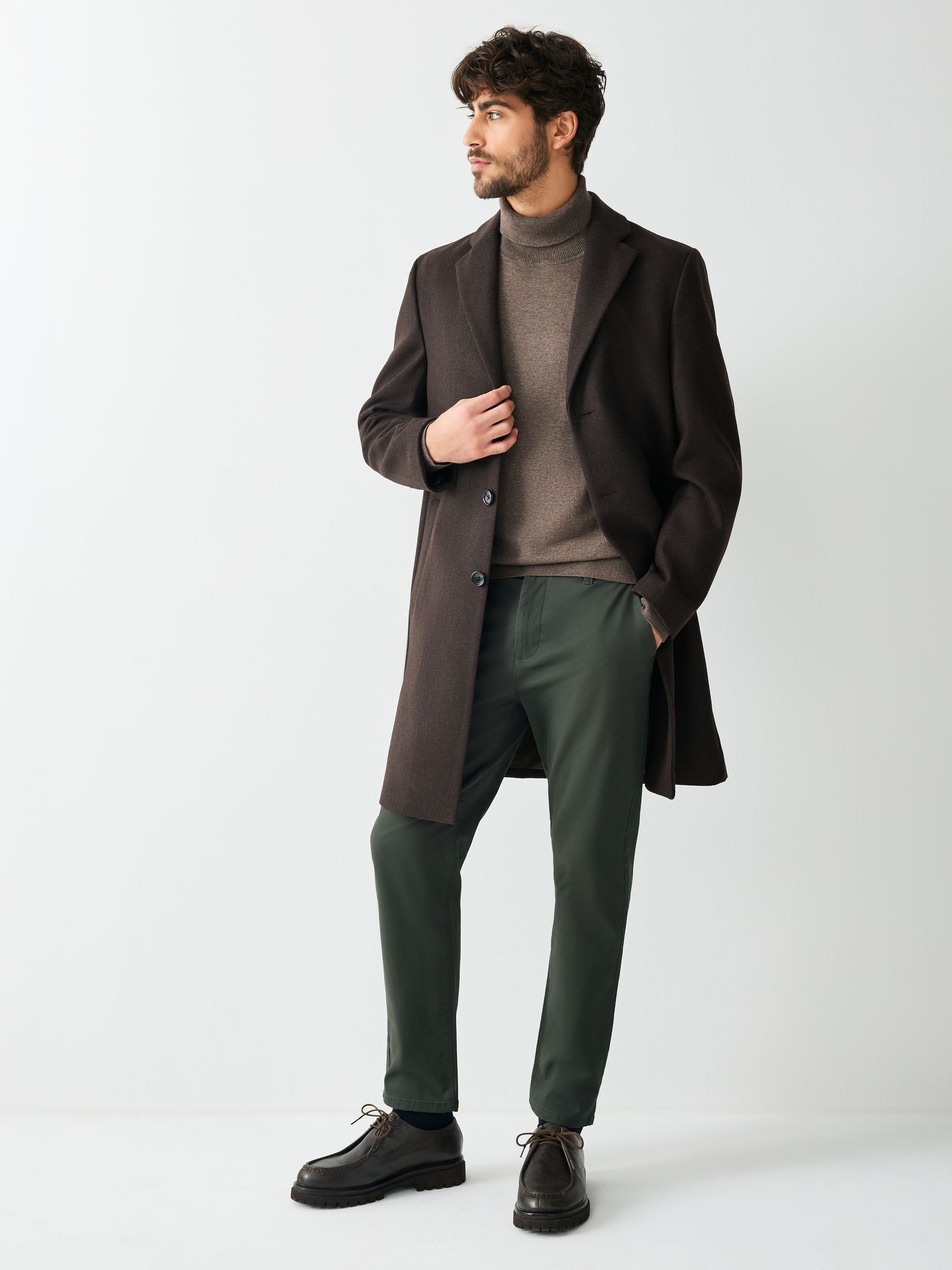Buy Dark Green Slim Fit Stretch Chinos Trousers from Next USA