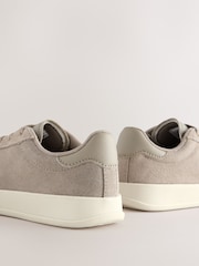 Neutral Suede Lace Up Smart Trainers - Image 5 of 5