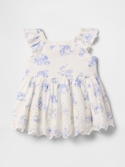 Gap White Floral Peter Rabbit Eyelet Dress (Newborn-24mths) - Image 1 of 2
