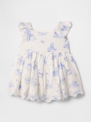 Gap White Floral Peter Rabbit Eyelet Dress (Newborn-24mths) - Image 2 of 2