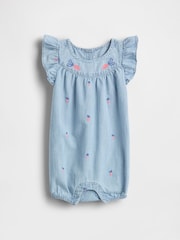 Gap Blue Peter Rabbit Chambray Shorty One-Piece (Newborn-24mths) - Image 1 of 2