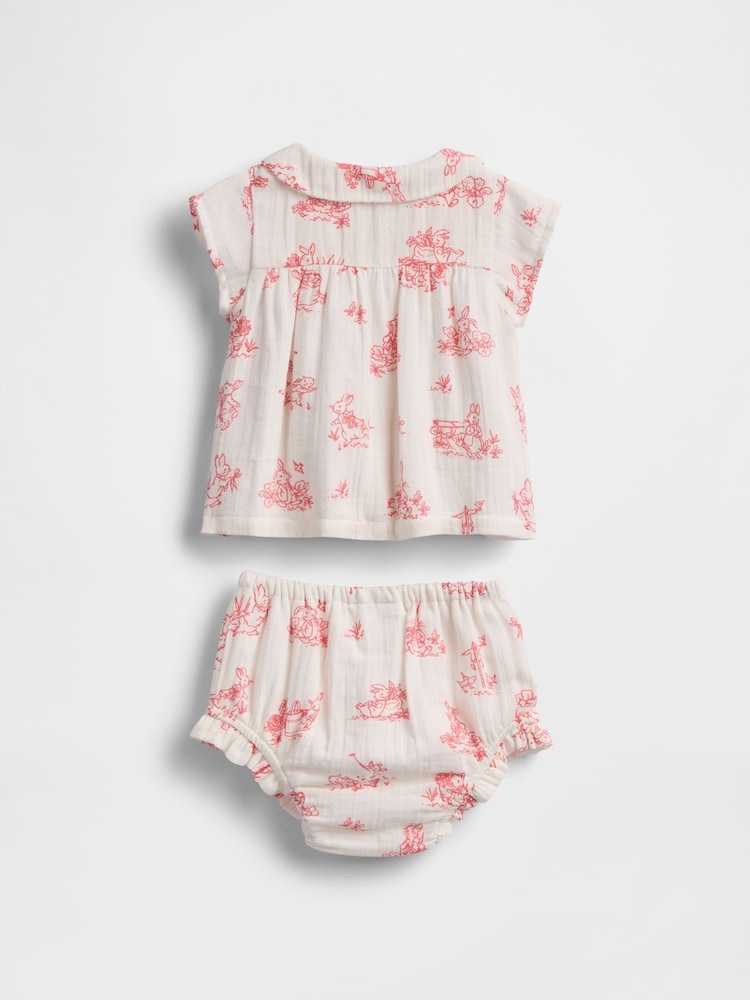 Gap White Peter Rabbit Crinkle Gauze Outfit Set (Newborn-24mths) - Image 3 of 3