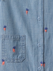 Gap Blue Baby Peter Rabbit Chambray Shorty One Piece (Newborn-24mths) - Image 4 of 4
