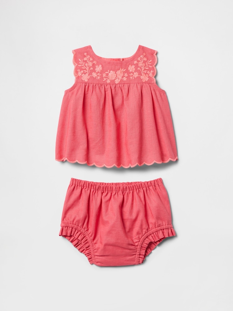 Gap Red Linen-Cotton Outfit Set (Newborn-24mths) - Image 1 of 3