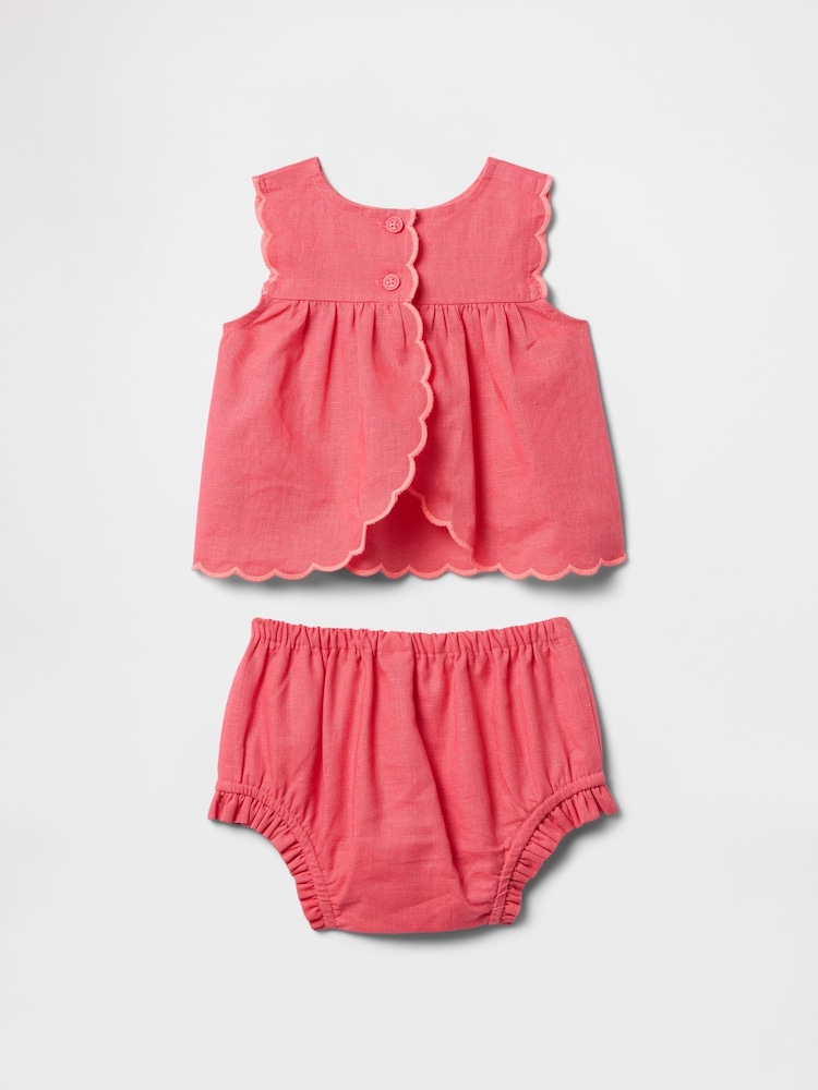 Gap Red Linen-Cotton Outfit Set (Newborn-24mths) - Image 2 of 3