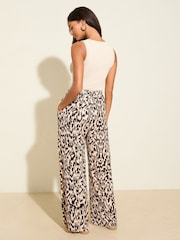 Friends Like These Animal Crinkle Jersey Wide Leg Trousers - Image 5 of 5
