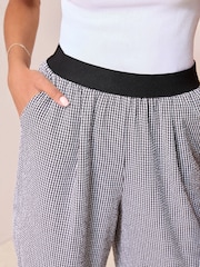 Friends Like These Black Gingham Elasticated Waist Trousers - Image 3 of 4