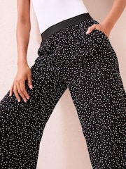 Friends Like These Black Spot Elasticated Waist Trousers - Image 2 of 4