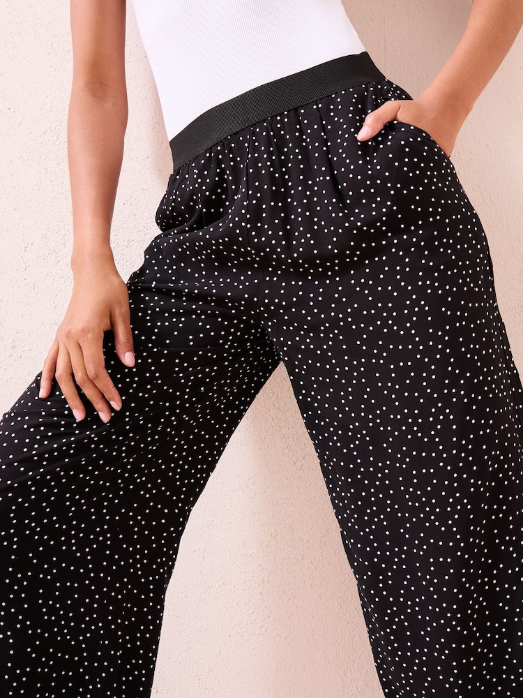 Friends Like These Black Spot Elasticated Waist Trousers - Image 2 of 4 Friends Like These Black Spot Elasticated Waist Trousers - Image 2 of 4