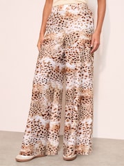 Friends Like These Animal Satin Palazzo Trousers - Image 1 of 4