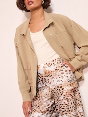 Friends Like These Animal Satin Palazzo Trousers - Image 2 of 4