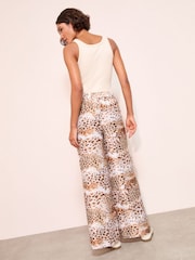 Friends Like These Animal Satin Palazzo Trousers - Image 4 of 4