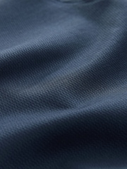 Navy Regular Fit Easy Care Textured Single Cuff Smart Shirt - Image 3 of 3