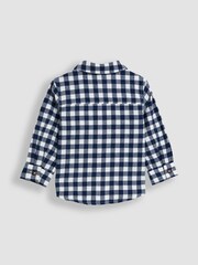 JoJo Maman Bébé Blue Brushed Shirt - Image 2 of 3