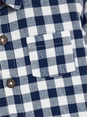 JoJo Maman Bébé Blue Brushed Shirt - Image 3 of 3
