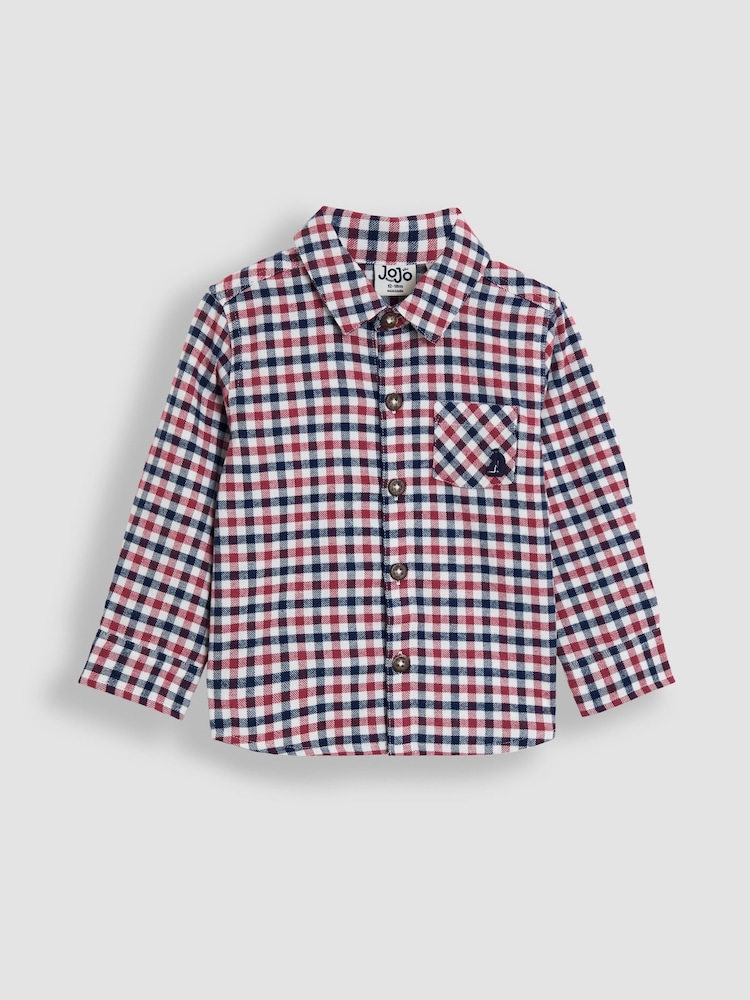 JoJo Maman Bébé Red Tattersall Check Shirt - Image 1 of 3