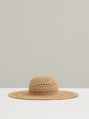 Reiss Natural Rosie Straw Sun Hat - Image 1 of 4