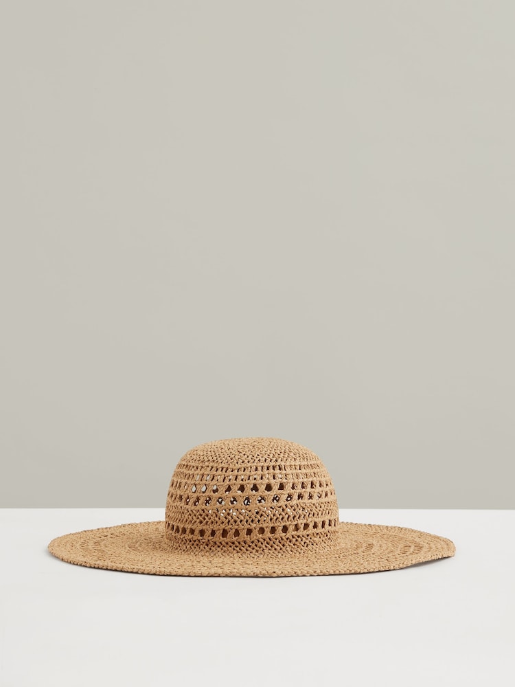 Reiss Natural Rosie Straw Sun Hat - Image 1 of 4