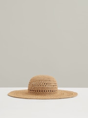 Reiss Natural Rosie Straw Sun Hat - Image 3 of 4