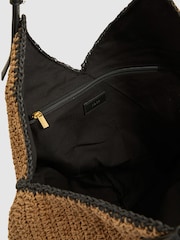 Reiss Natural Olescha Raffia Ruffle Tote Bag - Image 3 of 5